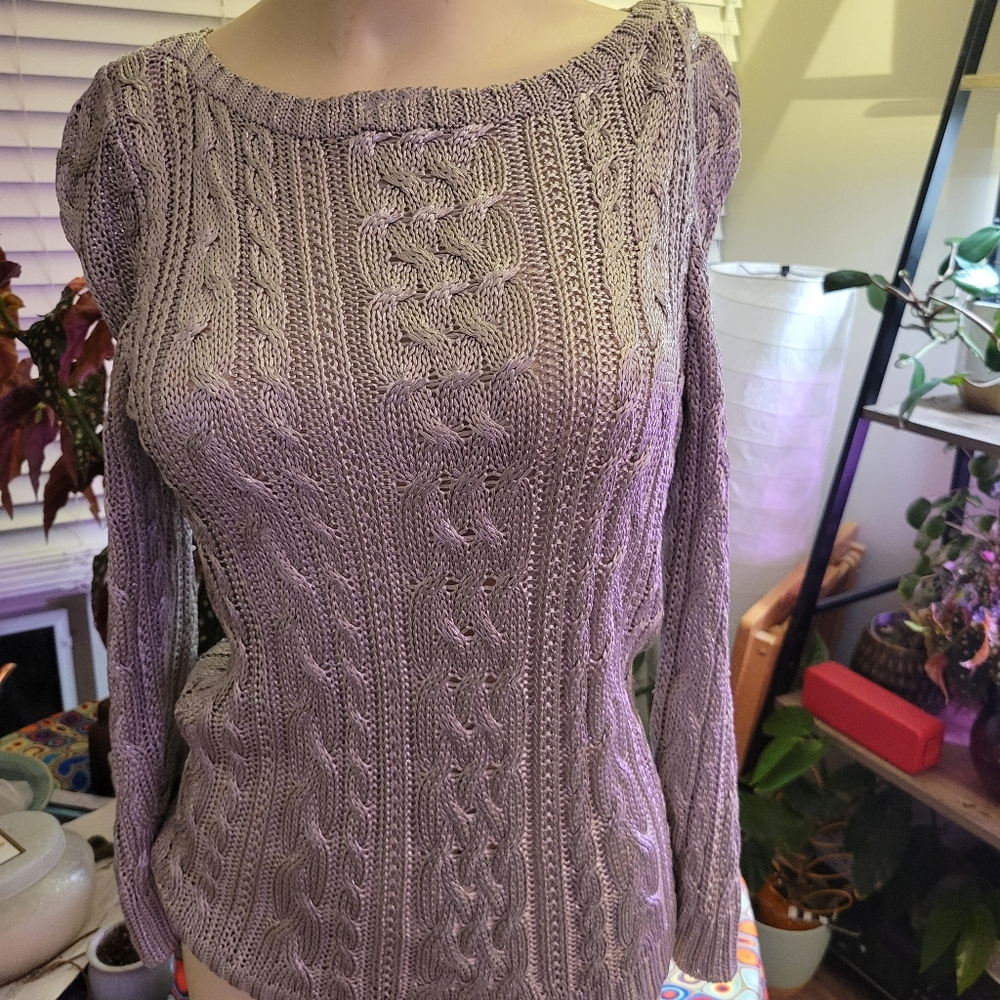 Lauren by Ralph Lauren silver sweater
